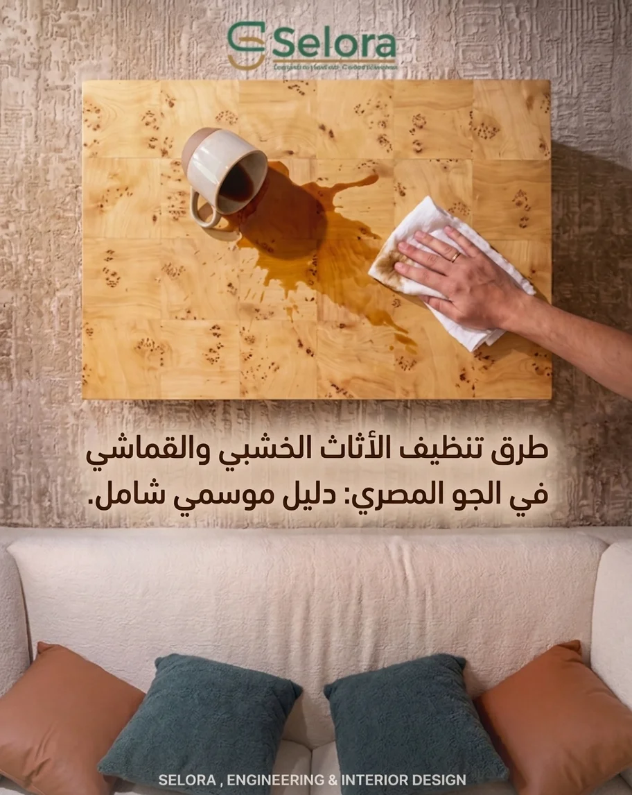 Cleaning wooden and fabric furniture