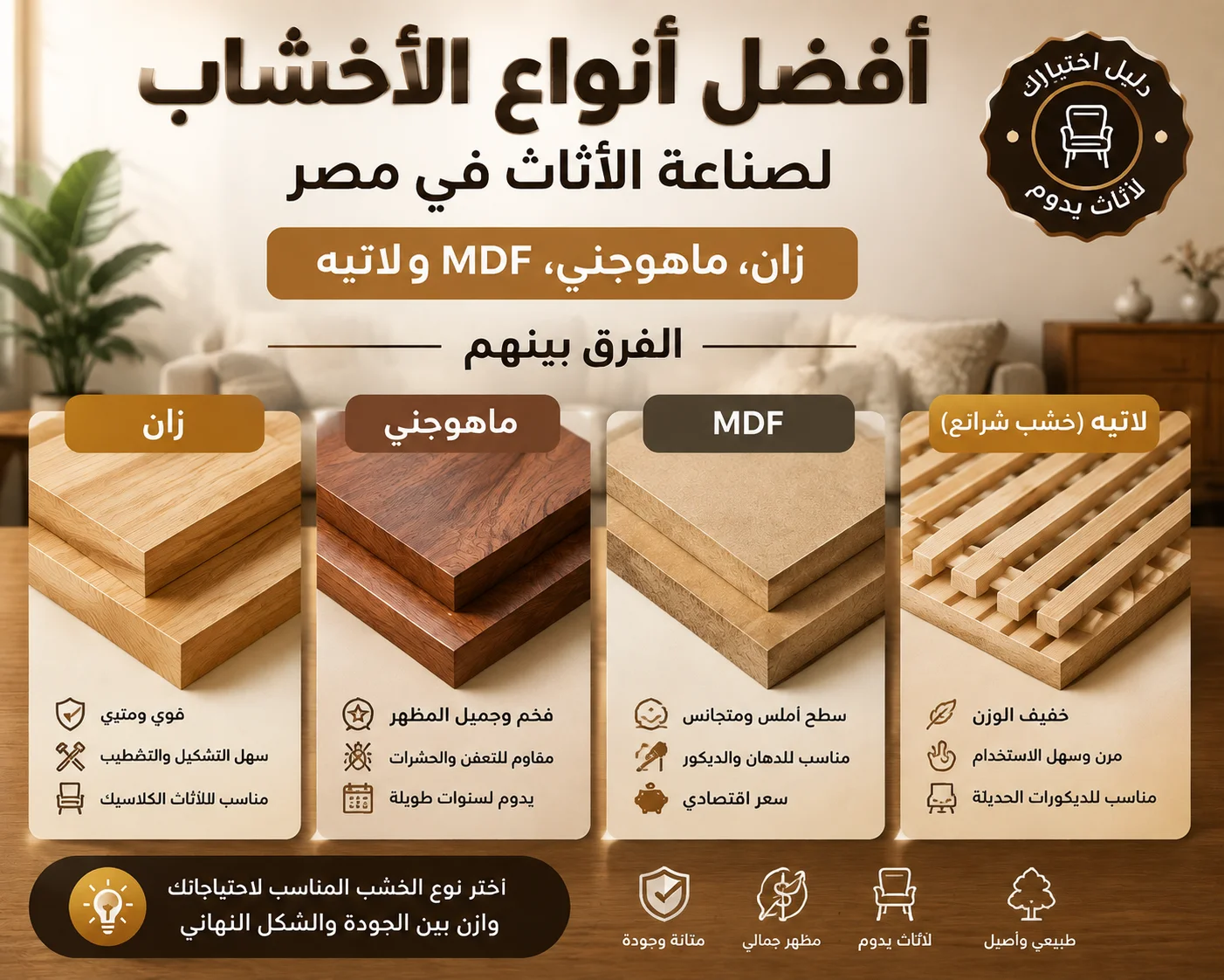 best types of wood for furniture in egypt